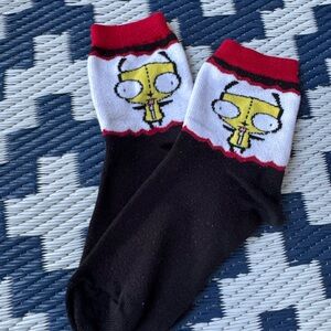 Invader Zim quarter socks